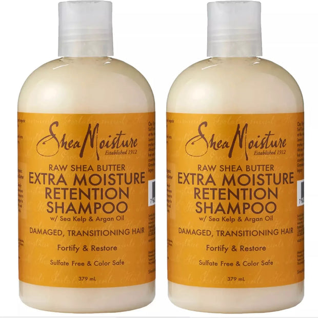 2 Shea Moisture Raw Shea Butter Deep Moisturizing Shampoo 13 oz