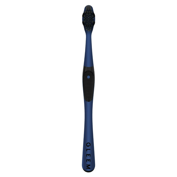 3 Gleem Toothbrushes 5 Cleaning Actions Soft Double The Brush Black 3 pack
