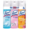 ( 3 PACK) LYSOL Disinfecting Spray, Crisp Linen, Early Morning Breeze, & Mango Hibiscus 19 oz. each