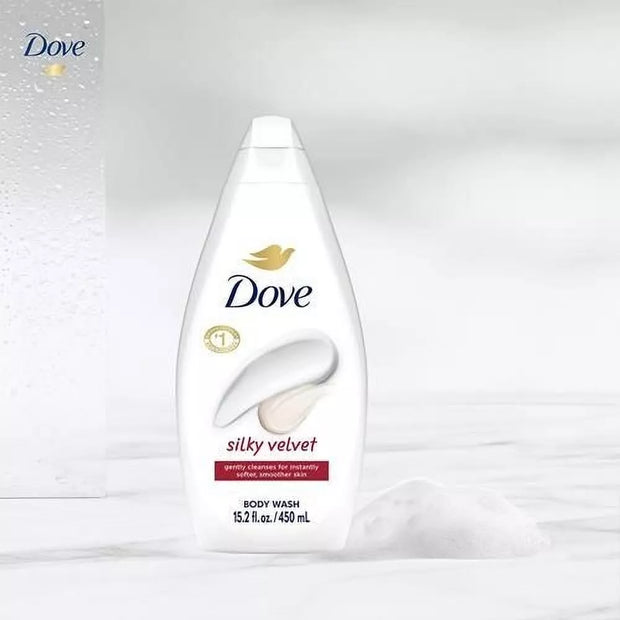 Body Wash - Silky Velvet by Dove for Unisex - 15.2 oz Body Wash 2 pack