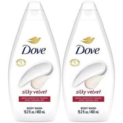 Body Wash - Silky Velvet by Dove for Unisex - 15.2 oz Body Wash 2 pack