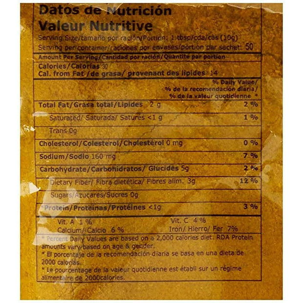 CHIEF CURRY POWDER 500G, 17.5 OZ MADE IN TRINIDAD & TOBAGO