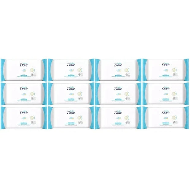 Dove Baby Wipes, Rich Moisture, Gentle As Water, 50 Wipes (12 pack)