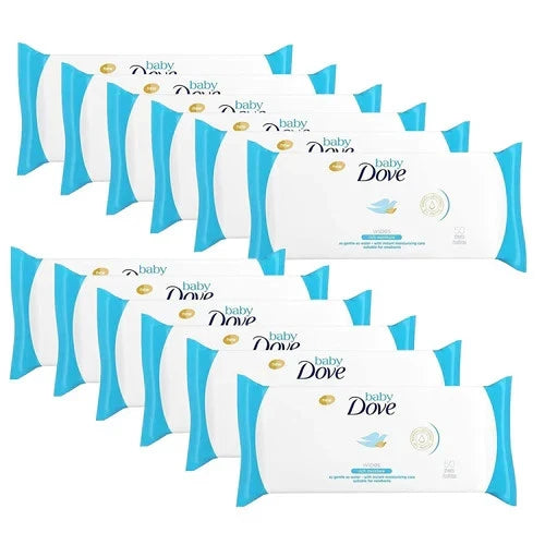 Dove Baby Wipes, Rich Moisture, Gentle As Water, 50 Wipes (12 pack)