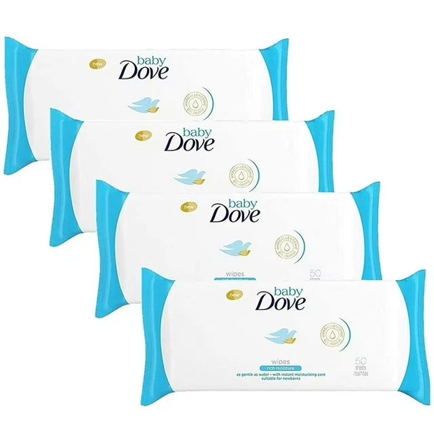 Dove Baby Wipes, Rich Moisture, Gentle As Water, 50 Wipes (4 pack)