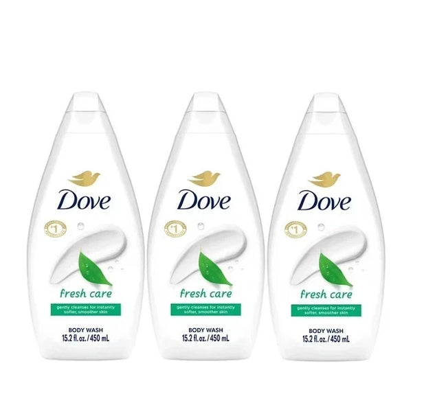 Dove Fresh Care Body Wash 15.oz PACK OF 3