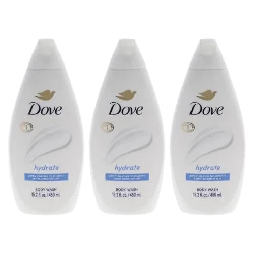 Dove BODY WASH HYDRATE 15.2oz PACK O F 3