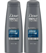 Dove Men 2 in 1 Youthfull Revitalize Shampoo + Conditioner 12 Oz Each PACK OF 2