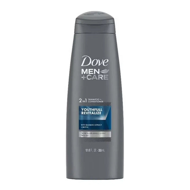 Dove Men 2 in 1 Youthfull Revitalize Shampoo + Conditioner 12 Oz Each PACK OF 2