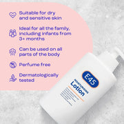 E45 Dermatological Moisturising Lotion With Pump 500ml