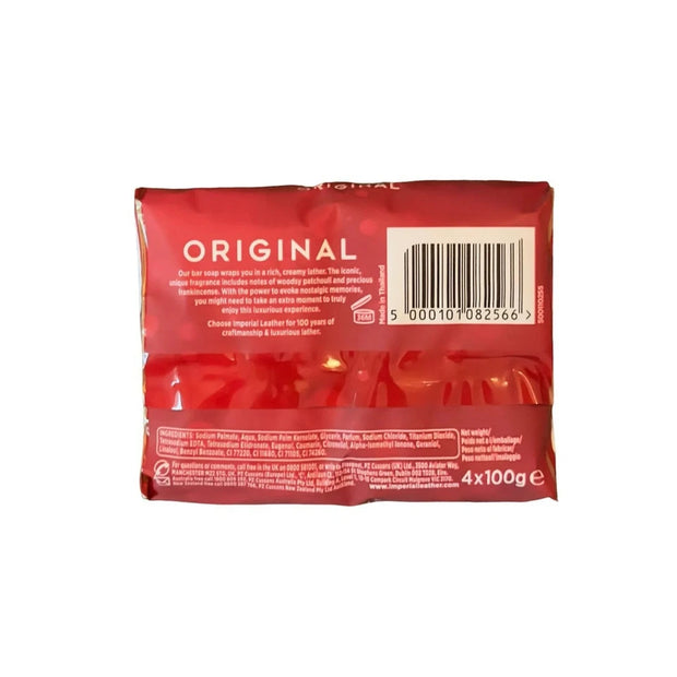 Imperial Leather Original Soap,100g, Pack of 4 bars - USA Seller
