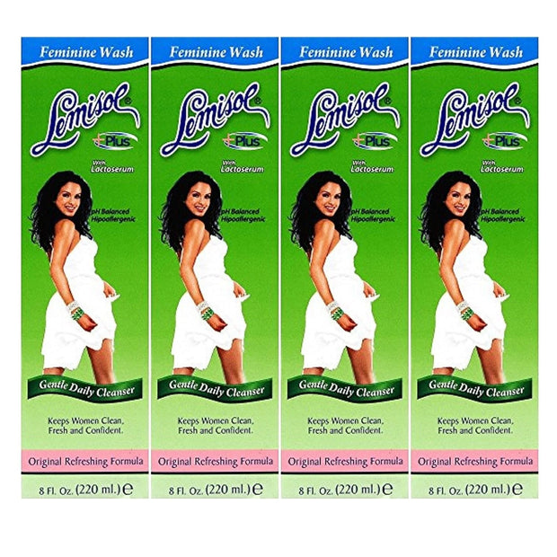 Lemisol Gentle Daily Feminine Cleanser, Original Refreshing Formula - 8 Oz 4 PK