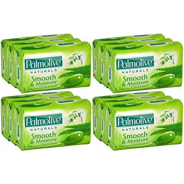 Palmolive Naturals Smooth Moisture Bar Soap, Aloe And Olive 12 bars