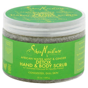 Shea Moisture African Water Mint & Ginger Hand & Body Scrub 12 Ounce (Pack of 2)