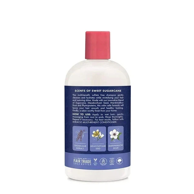 SheaMoisture Miracle Multi-Benefit Shampoo 13 Oz Sugarcane Extract + Meadowfoam