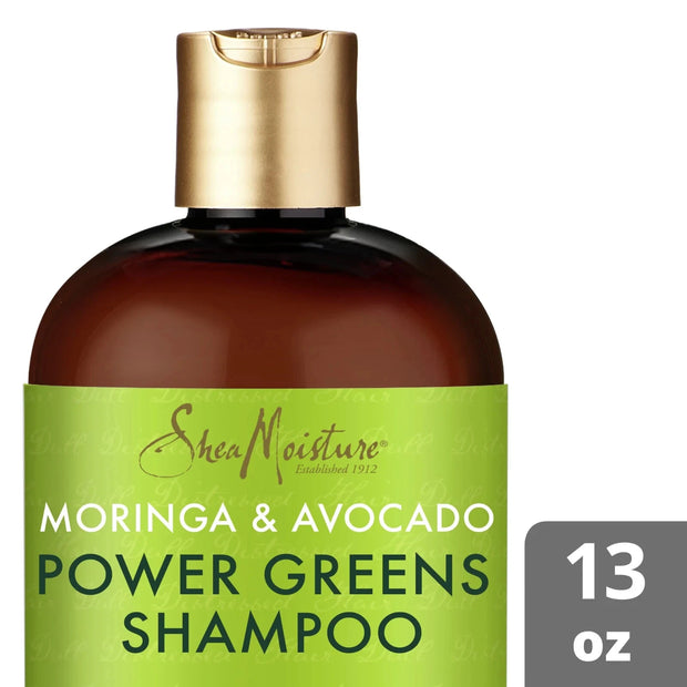 Shea Moisture Power Greens Shampoo Moisturize Nourish Moringa Avocado 2 BOTTLES