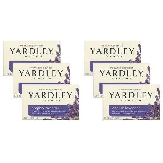 Yardley London Moisturizing Bath Bar English Lavender 4.25 ounce Pack of 6