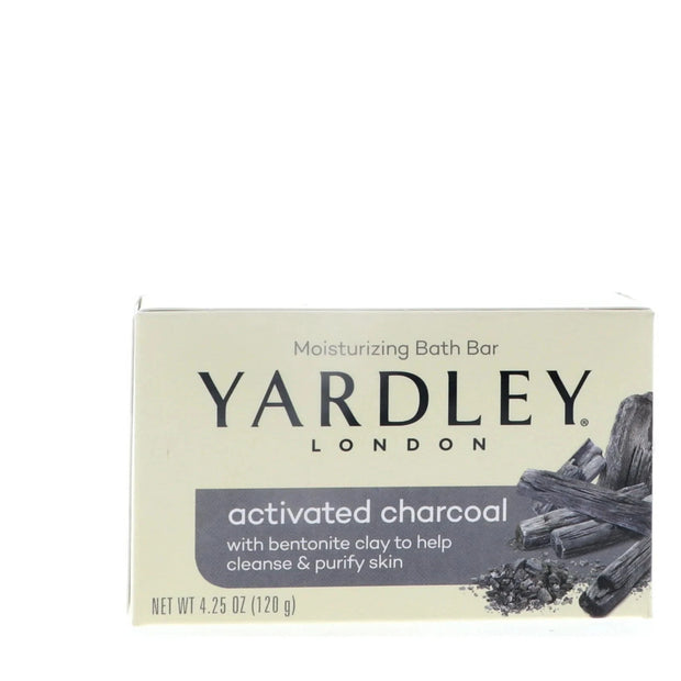 Yardley London Moisturizing Bath Bar Activated Charcoal 4 Oz. - Pack of 12